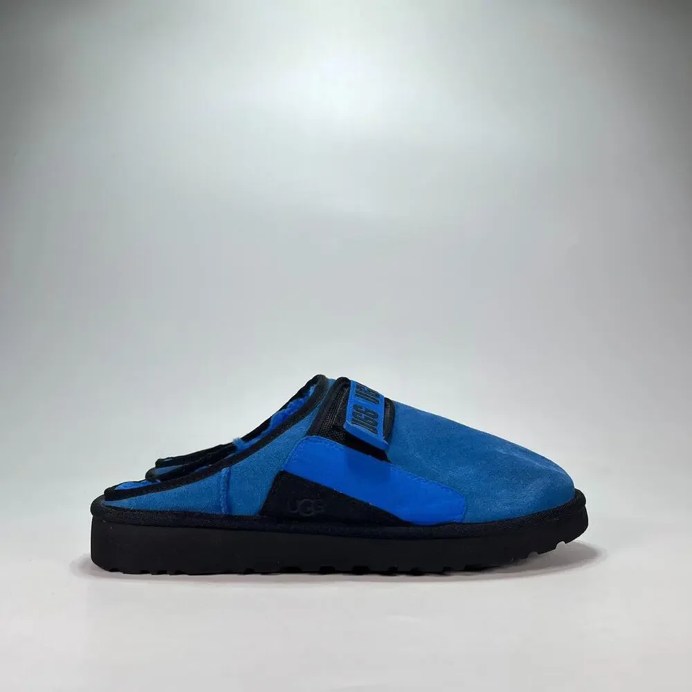 UGG Dune Dive Blue Black Adjustable Straps Slip On Slippers 1130931 Mens Size 11